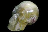 Carved, Rainbow Fluorite Skull - Argentina #80877-2